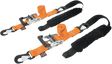 Powertye Mfg. 32529-S Big Daddy Tie-Downs - 2" - 2 Snap-hook Ends - Sewn-in Soft-Tye - Orange