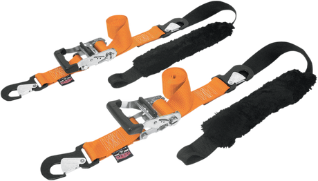 Powertye Mfg. 32529-S Big Daddy Tie-Downs - 2" - 2 Snap-hook Ends - Sewn-in Soft-Tye - Orange