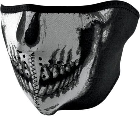 ZAN HEADGEAR Half Mask - Skull Face Glow In The Dark WNFM002HG