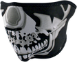 ZAN HEADGEAR Half Mask - Chrome Skull WNFM023H