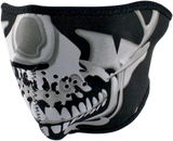 ZAN HEADGEAR Half Mask - Chrome Skull WNFM023H