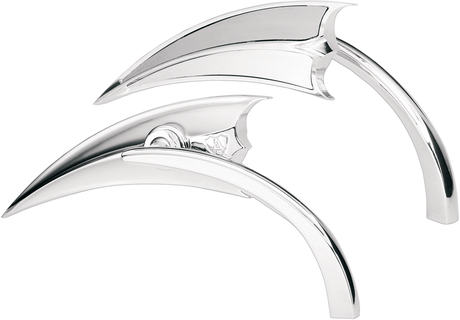 ARLEN NESS Mirror - Micro - Scoop - Side View - Triangle - Chrome - Left 13-060