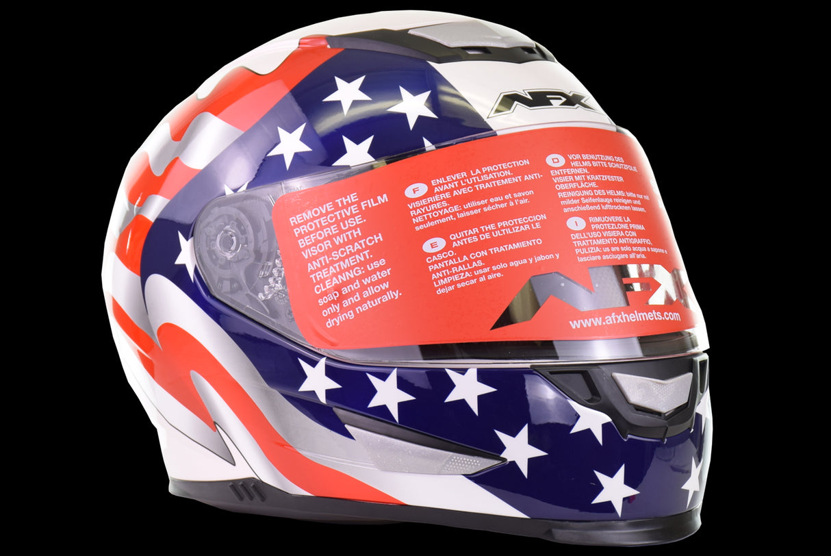 AFX - FX-99 White Freedom Flag Helmet - L