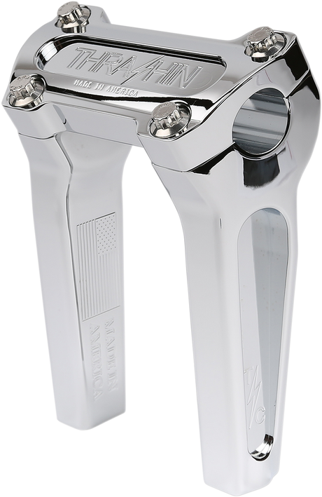 THRASHIN SUPPLY CO. Risers - Straight - 6" - Chrome TSC-6000-3