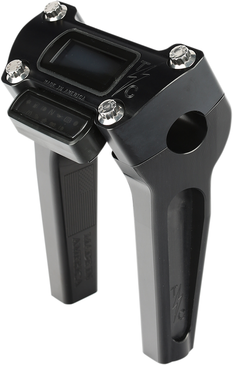 THRASHIN SUPPLY CO. Risers - Straight - 6" - Gauge Cutout - Black TSC-6025-1