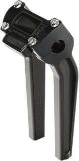 THRASHIN SUPPLY CO. Risers - Pull Back - 9-1/2" - Gauge Cutout - Black TSC-9500-1