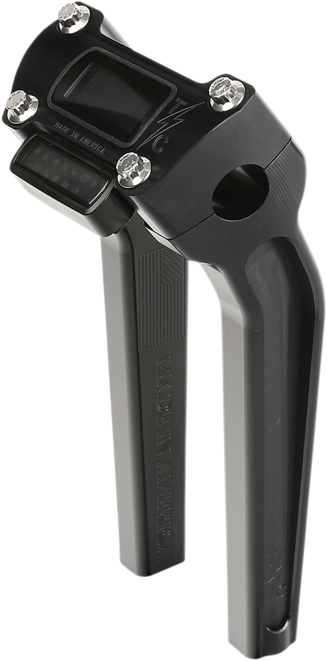 THRASHIN SUPPLY CO. Risers - Pull Back - 9-1/2" - Gauge Cutout - Black TSC-9500-1