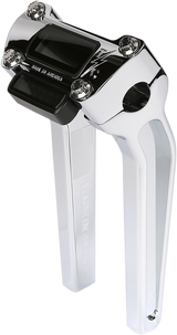 THRASHIN SUPPLY CO. Risers - Pull Back - 9-1/2" - Gauge Cutout - Chrome TSC-9500-3