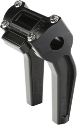 THRASHIN SUPPLY CO. Risers - Pull Back - 6-1/2" - Gauge Cutout - Black TSC-6500-1