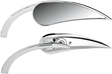 ARLEN NESS Mirror - Micro - Rad 2 - Side View - Teardrop - Chrome - Left 13-410
