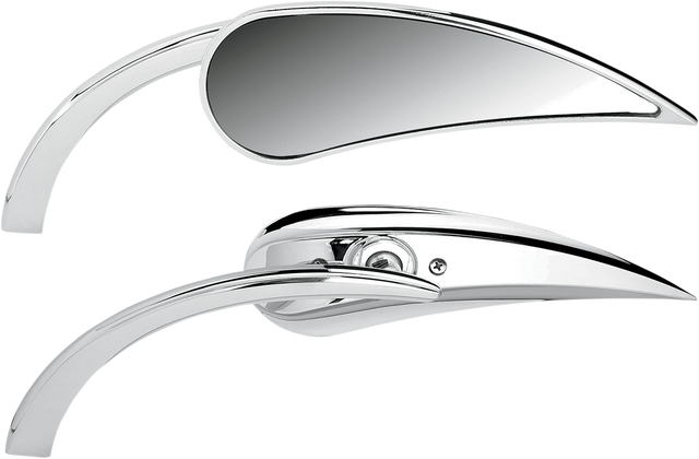 ARLEN NESS Mirror - Micro - Rad 2 - Side View - Teardrop - Chrome - Left 13-410