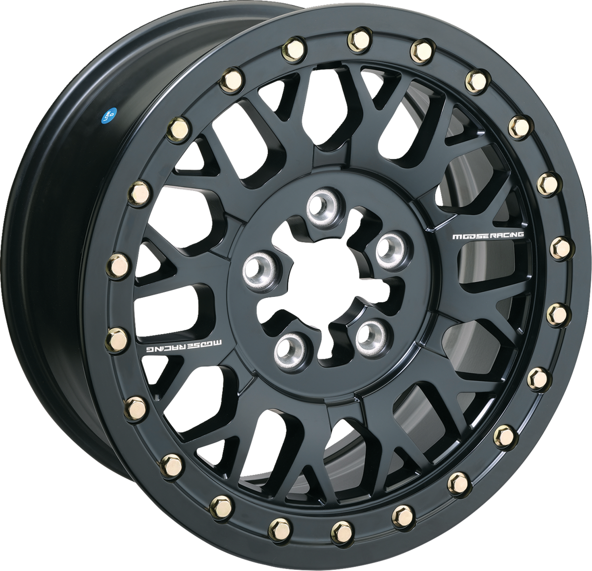 MOOSE OFFROAD Wheel - 346X - Beadlock/6 Lug - Front/Rear - Black - 6/5.5 - 15x7 - 5+2 346BLMO 157655MB54