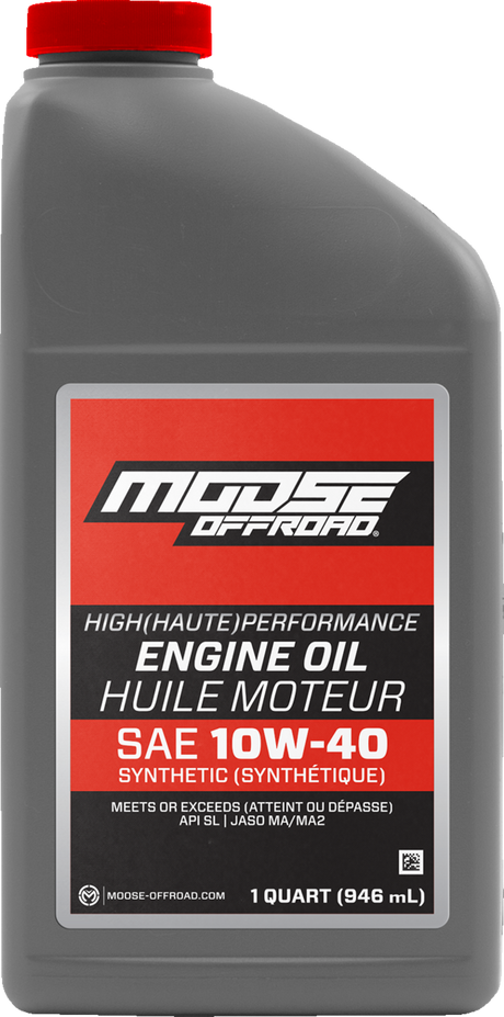 MOOSE OFFROAD Synthetic Engine Oil - 10W40 - 1 US quart 219380