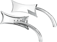 ARLEN NESS Mirror - Micro - Four-Point - Side View - Rectangle - Chrome - Left 13-416