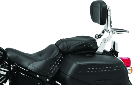Kuryakyn Fixed Mounts Multi-Purpose Driver & Passenger Backrest 18-Up Softail Black - Cycle City Outdoors