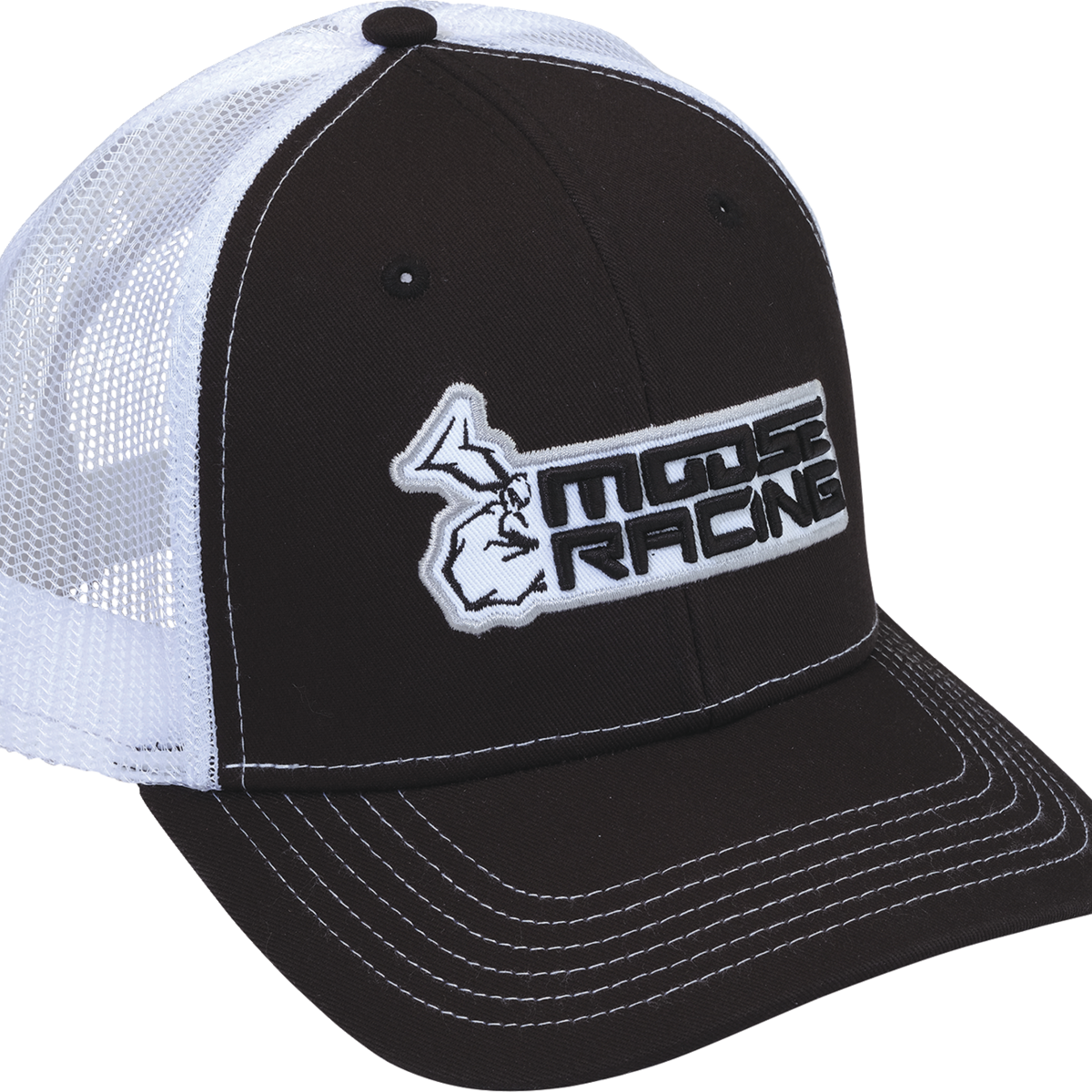 MOOSE OFFROAD Moose Half-Agroid Hat - Black/White S2402762R1 2501-4409 ...
