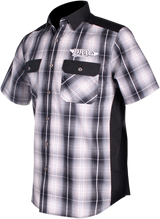 THROTTLE THREADS Drag Specialties Flannel Shirt - Black/White - 4XL DRG28S97GYB4R - Cycle City Outdoors