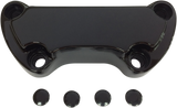 DRAG SPECIALTIES Handlebar Clamp - Scalloped - Black 03-0107SB - Cycle City Outdoors