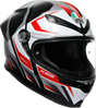 AGV K6 S Helmet - Karve - Matte Black/White/Red - 2XL 2118395002-025-XXL