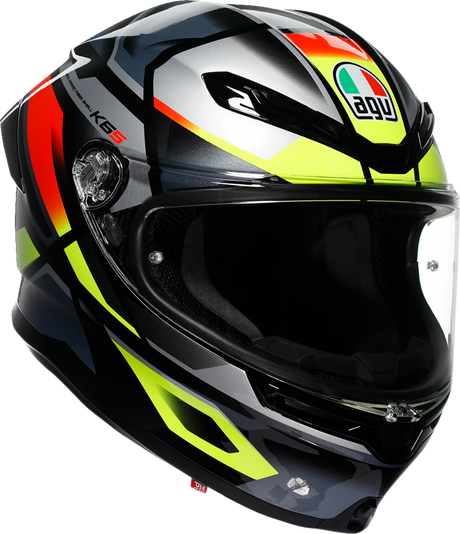 AGV K6 S Helmet - Erazer - Black/Red/Yellow Fluo - Medium 2118395002-026-M