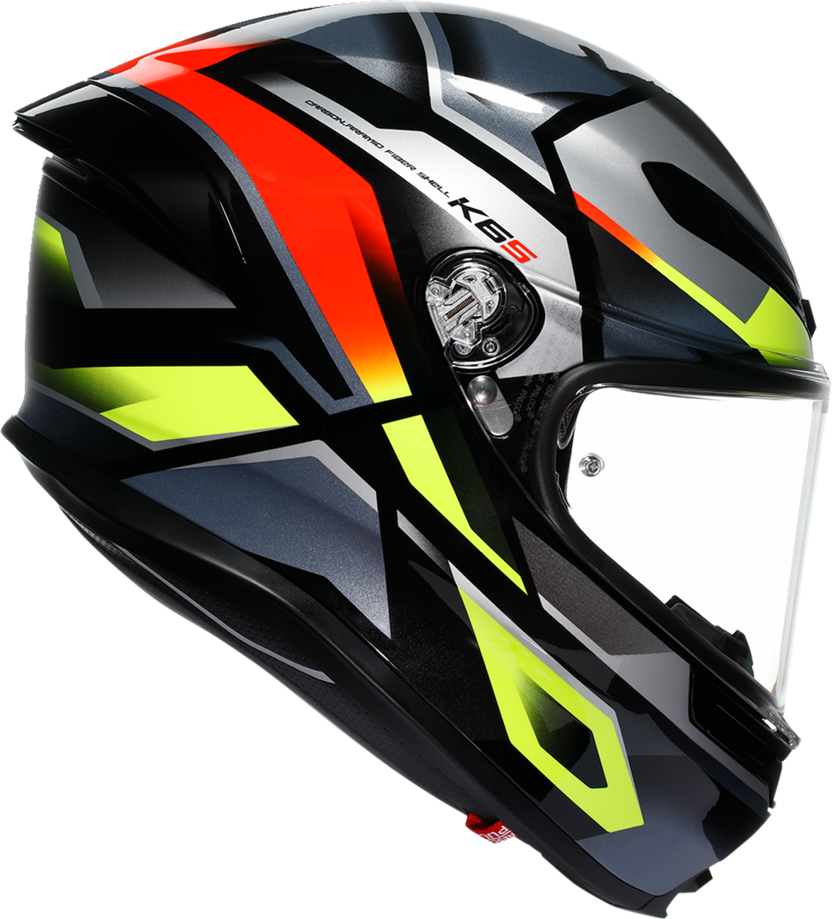 AGV K6 S Helmet - Erazer - Black/Red/Yellow Fluo - Large 2118395002-026-L