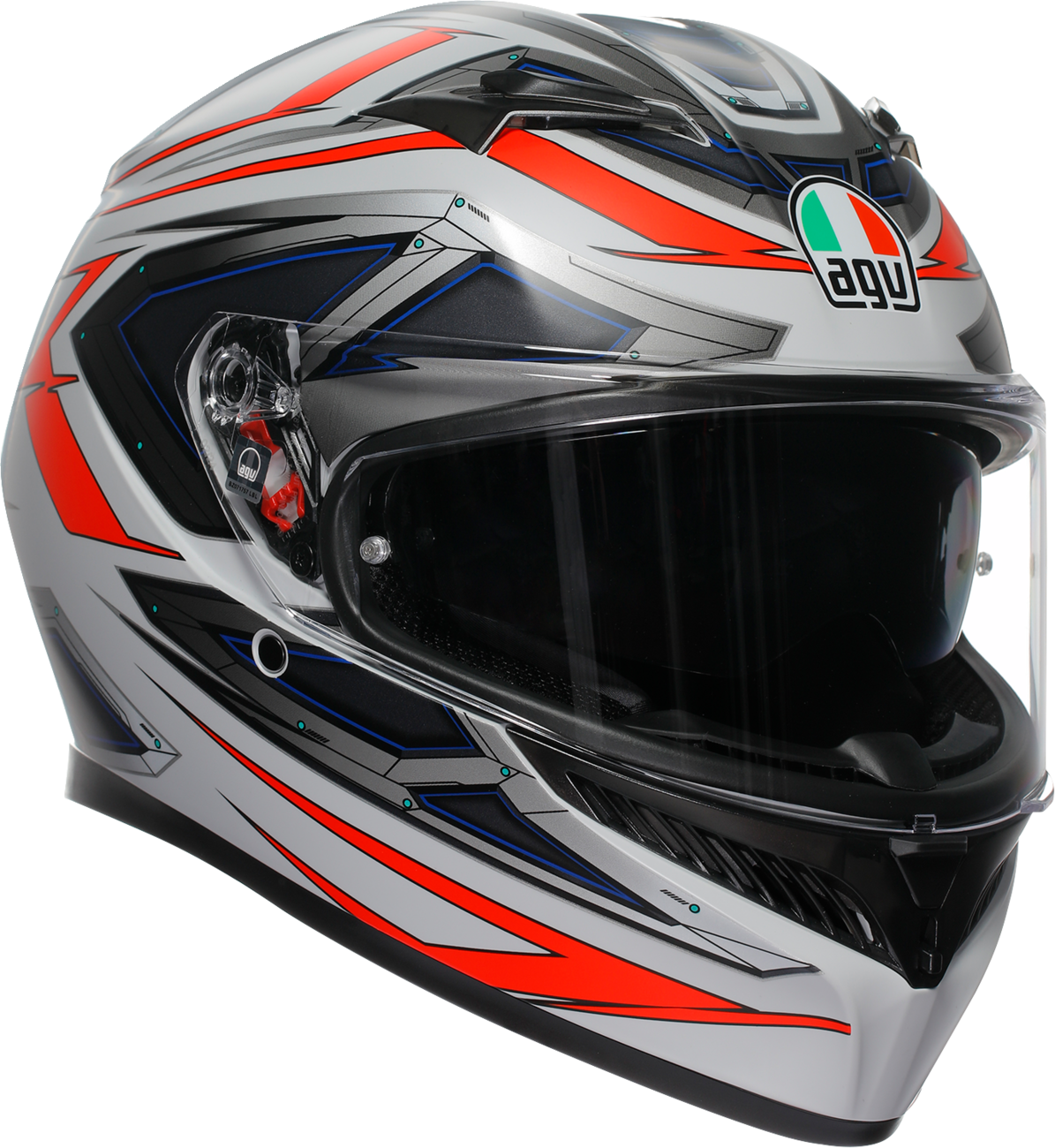 AGV K3 Helmet - Space - Matte White/Red Fluo - Medium 2118381004-020-M