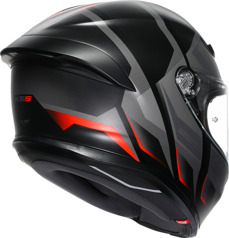 AGV K6 S Helmet - Karve - Matte Black/Gray/Red - 2XL 2118395002-024-XXL