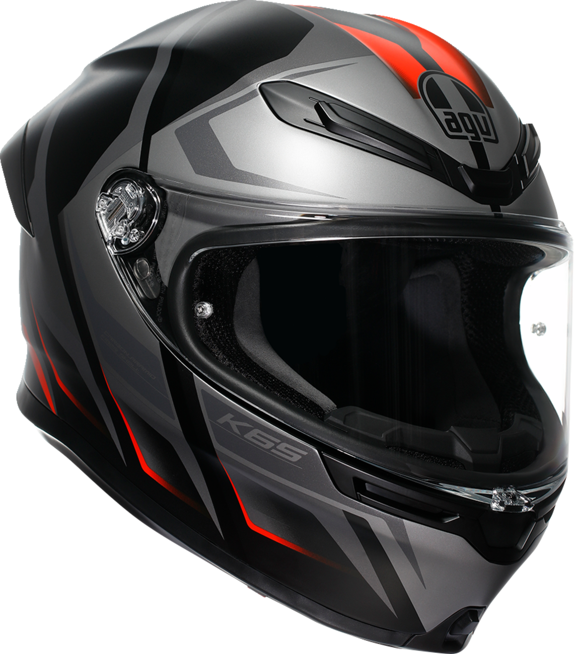 AGV K6 S Helmet - Karve - Matte Black/Gray/Red - Large 2118395002-024-L