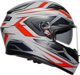 AGV K3 Helmet - Space - Matte White/Red Fluo - Medium 2118381004-020-M