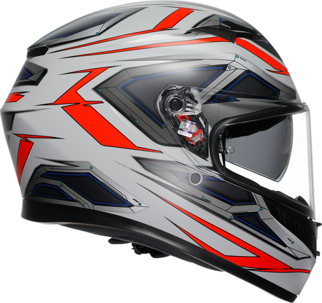 AGV K3 Helmet - Space - Matte White/Red Fluo - Small 2118381004-020-S