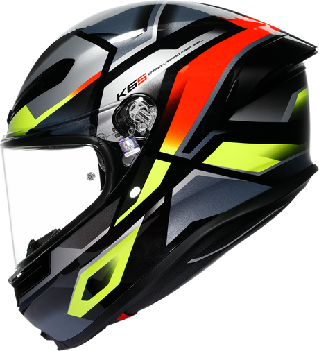 AGV K6 S Helmet - Erazer - Black/Red/Yellow Fluo - Medium 2118395002-026-M
