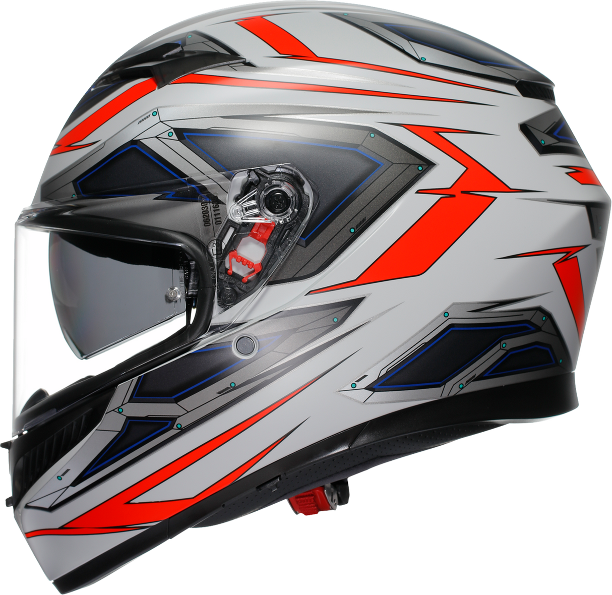 AGV K3 Helmet - Space - Matte White/Red Fluo - Medium 2118381004-020-M