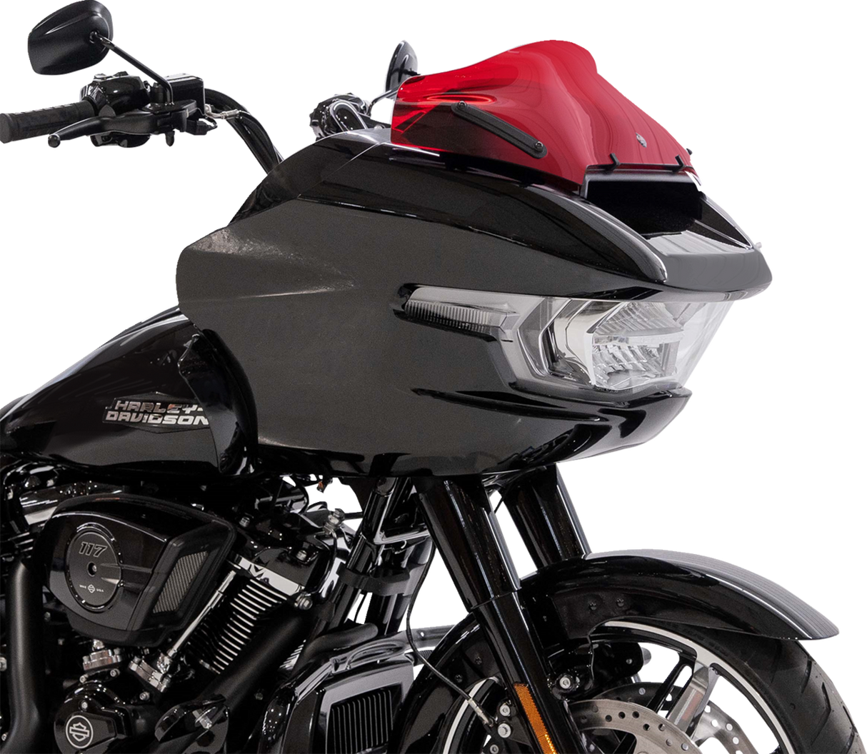 KLOCK WERKS Kolor Flare* Sport Windshield - 8" - Red - FLTR KWW-01-0755