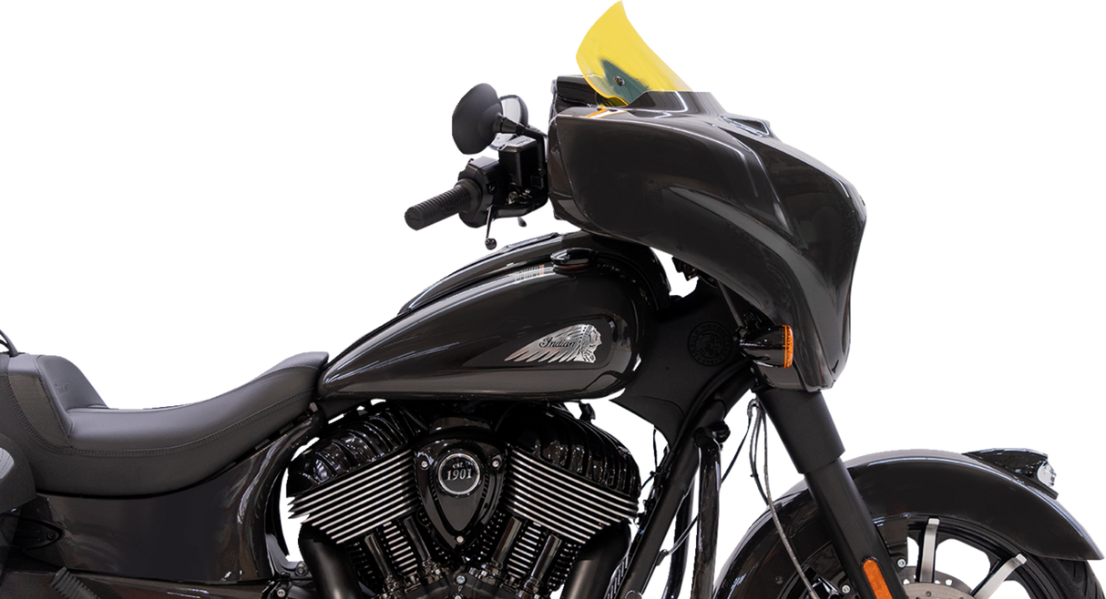 KLOCK WERKS Kolor Flare* Windshield - 10" - Yellow Ice KWW-04-0633