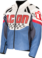 ICON Contra3* Hero Jacket - White/Blue - Medium 2820-7057