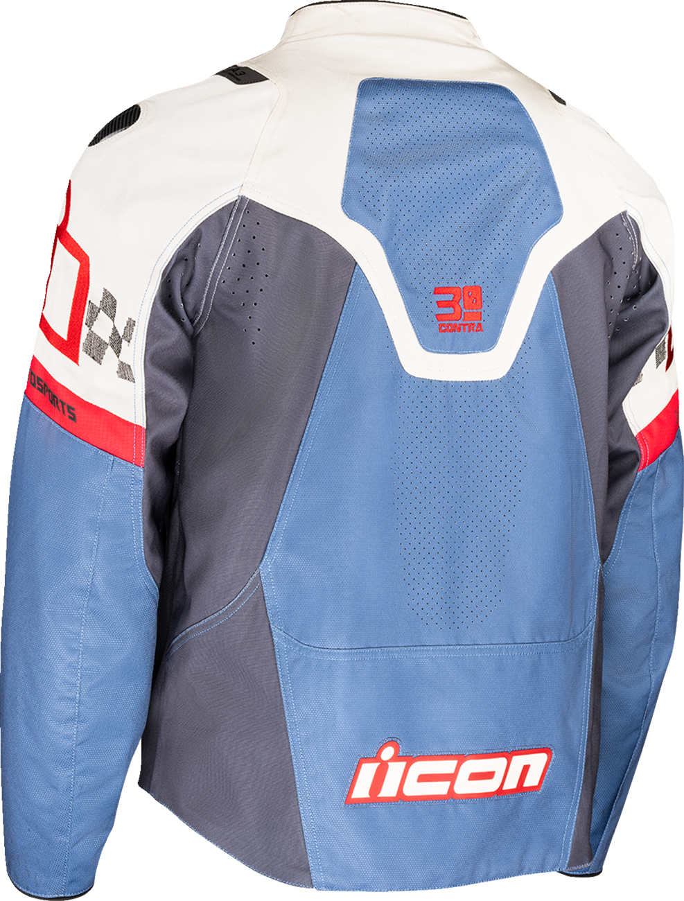 ICON Contra3* Hero Jacket - White/Blue - 2XL 2820-7060