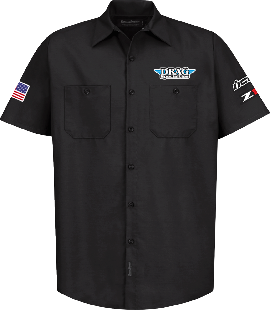 THROTTLE THREADS Drag Specialties House 25 Shirt - Black - 4XL DRG32ST24BK4R