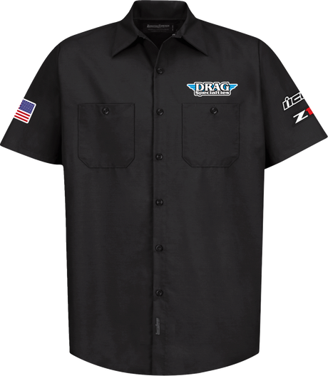 THROTTLE THREADS Drag Specialties House 25 Shirt - Black - 4XL DRG32ST24BK4R