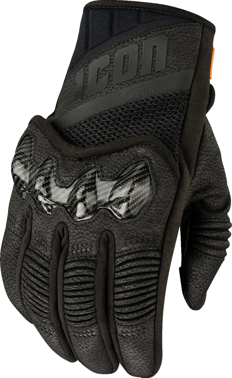 ICON Contra3* Gloves - Black - Small 3301-4881