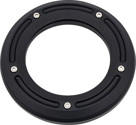 TRASK Assault Derby Cover with Window - Matte Black - Softail TM-0042MBK