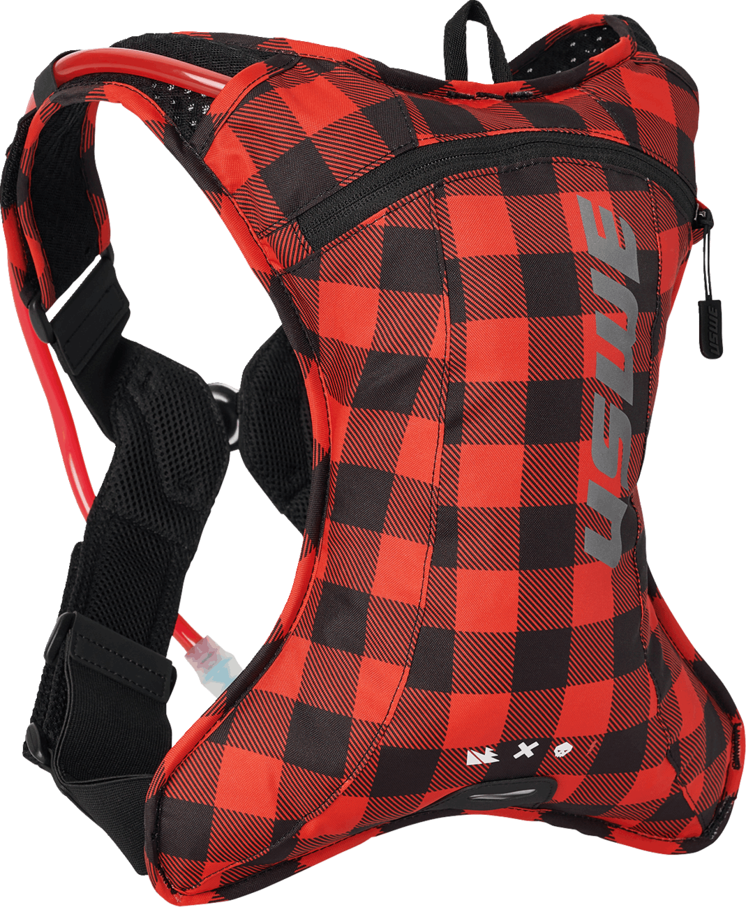 USWE Outlander Hydration Pack - 2L - Flannel Red/Black 202076048
