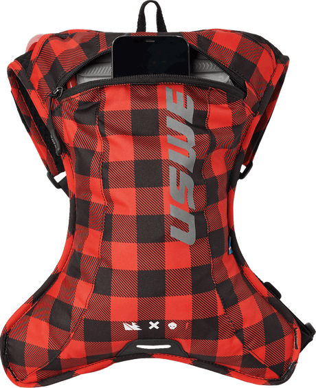 USWE Outlander Hydration Pack - 2L - Flannel Red/Black 202076048