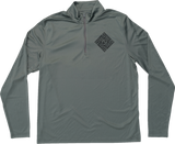 MOOSE OFFROAD Spin Sync Quarter Zip Pullover - Gray - Small 3050-6969