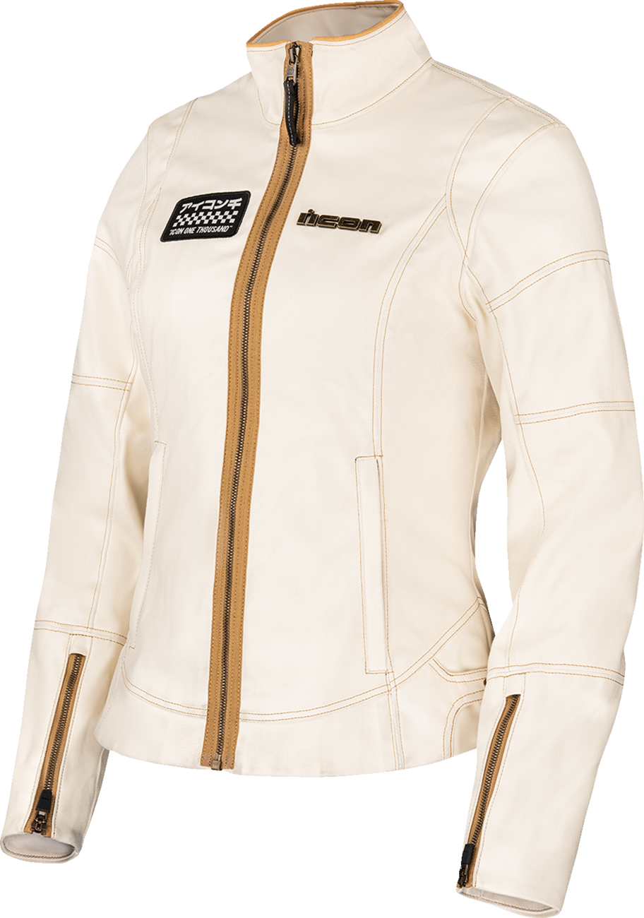 ICON Women's Tuscadero3* Jacket - White - Large 2822-1778
