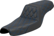 SADDLEMEN Step-Up Seat - Lattice Stitch - Blue Stitch - XL '04-'22 807-11-17501