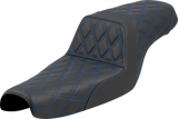 SADDLEMEN Step-Up Seat - Lattice Stitch - Blue Stitch - XL '04-'22 807-11-17501