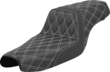 SADDLEMEN Step-Up Seat - Lattice Stitch - White Stitch - XL '04-'22 807-11-17506