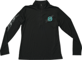 MOOSE OFFROAD Women's Flourish Script Quarter Zip Pullover - Black - Small 3051-1231