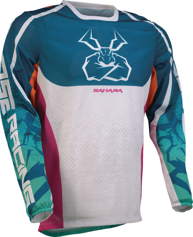 MOOSE OFFROAD Sahara Jersey - Teal/Orange/Pink - XS 2910-8338