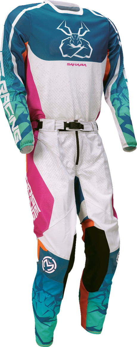 MOOSE OFFROAD Sahara Jersey - Teal/Orange/Pink - 3XL 2910-8344